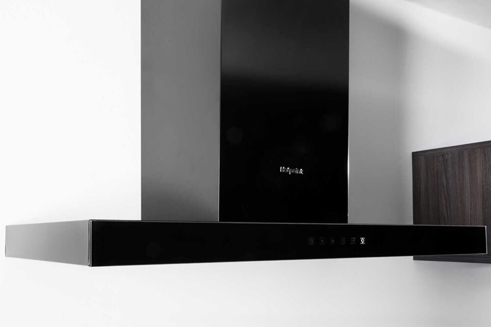 Hotpoint PHBS98CLTDK Black 90cm Chimney Hood