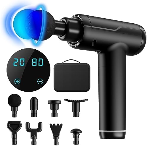 Premium Muscle Massage Gun - 2023 Deep Tissue Massager with 20 Speeds & 8 Massage Heads