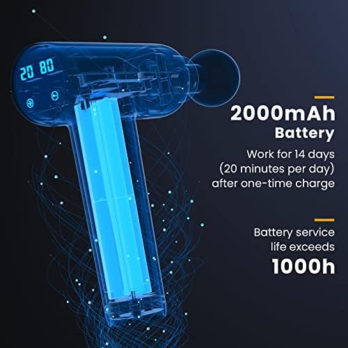 Premium Muscle Massage Gun - 2023 Deep Tissue Massager with 20 Speeds & 8 Massage Heads