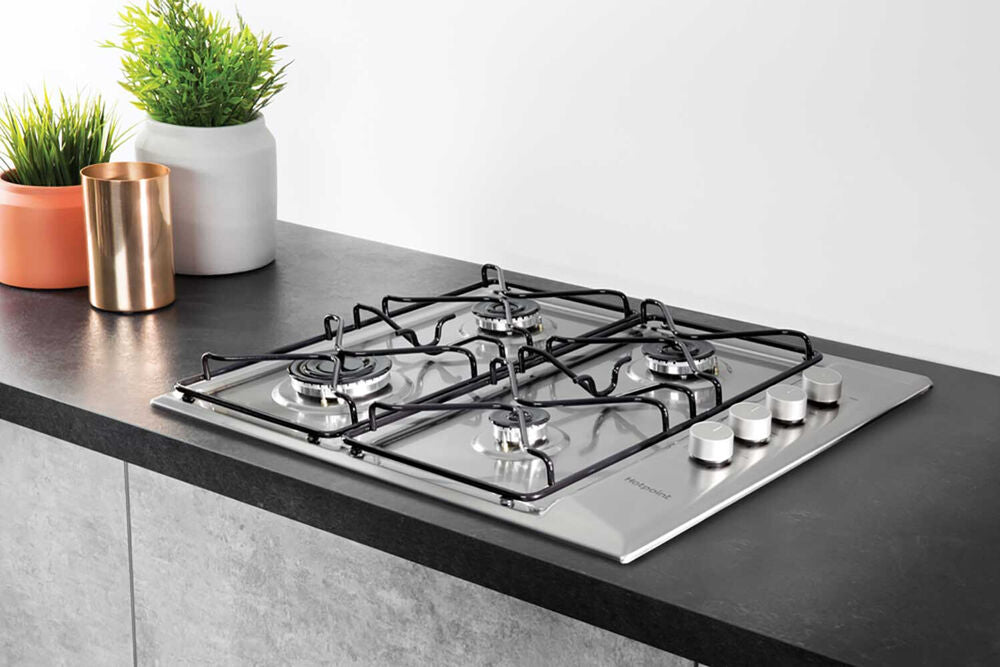 Hotpoint PAN642IXH Stainless Steel 60cm 4 Burner Gas Hob